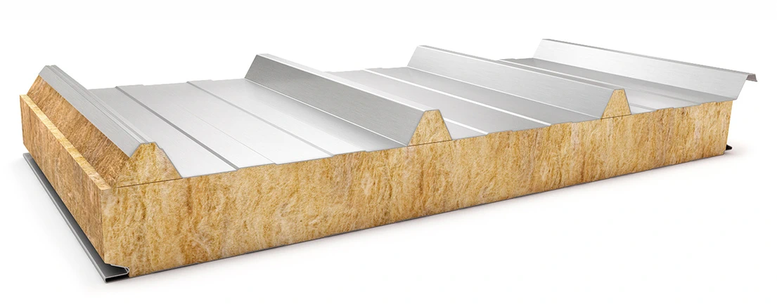 sandwich panel with mineral wool roof