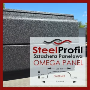 Sztacheta Panelowa Metalowa Omega Panel - czarny