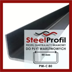 Profil Ceownik do Płyty Warstwowej do Bramy Zamykający 80mm