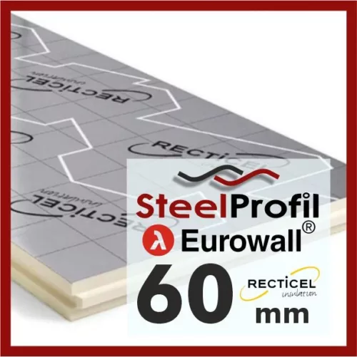 Recticel PIR isoleringsplader Eurowall 60mm