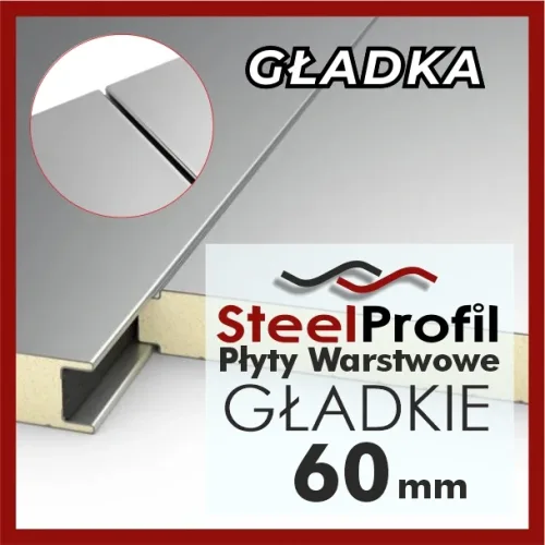 Płyta Warstwowa GŁADKA OBUSTRONNIE 60 mm Flat Sandwich Panel